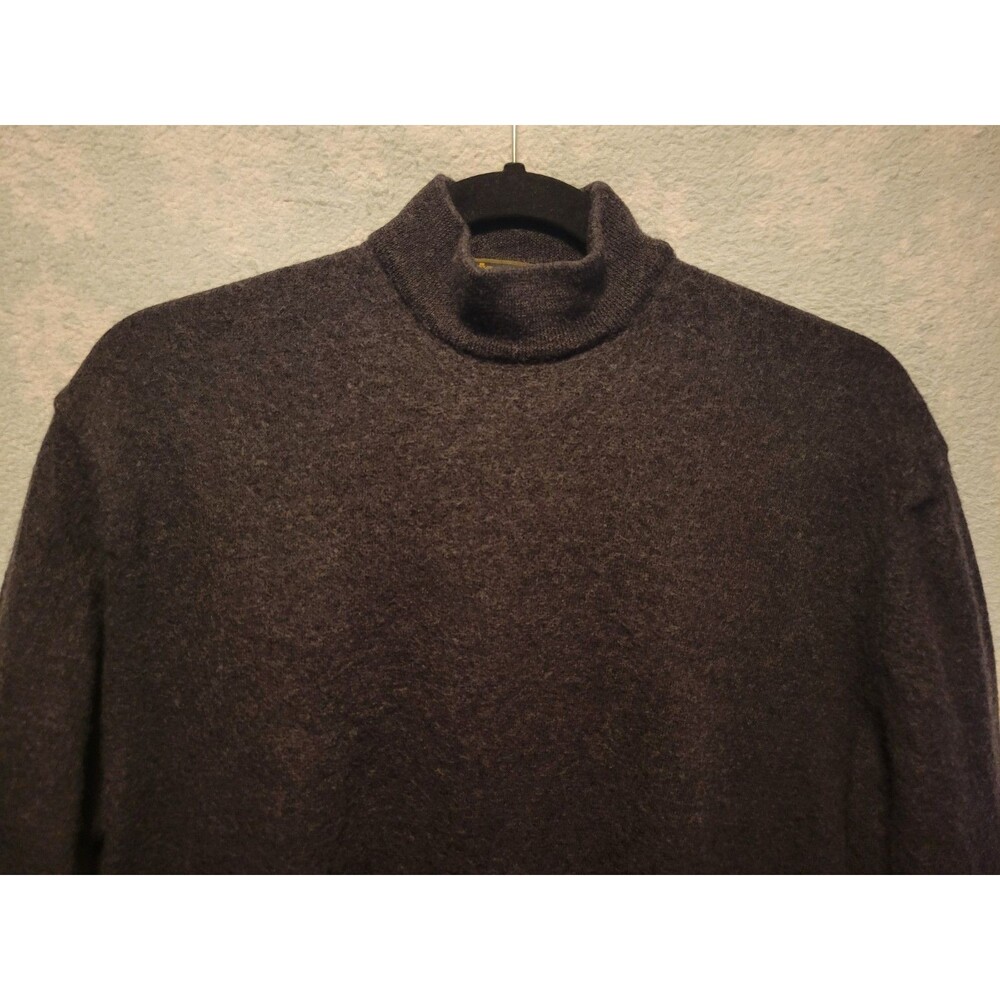 Men's Merino Wool Sweater XL READ Grey Charcoal Classic Minimalist Slim  Casual